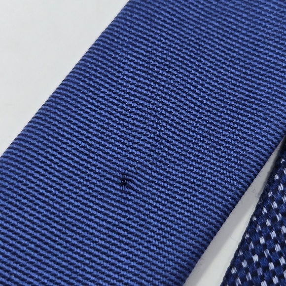 TOMMY HILFIGER NECKTIE LOT OF 2 SILK TIES BLUE POLKA DOT PINK FLAMINGO MEN OS - Picture 8 of 12